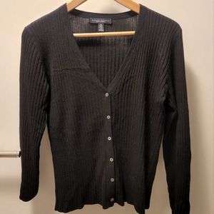 Banana Republic Black Silk Cashmere Cardigan
